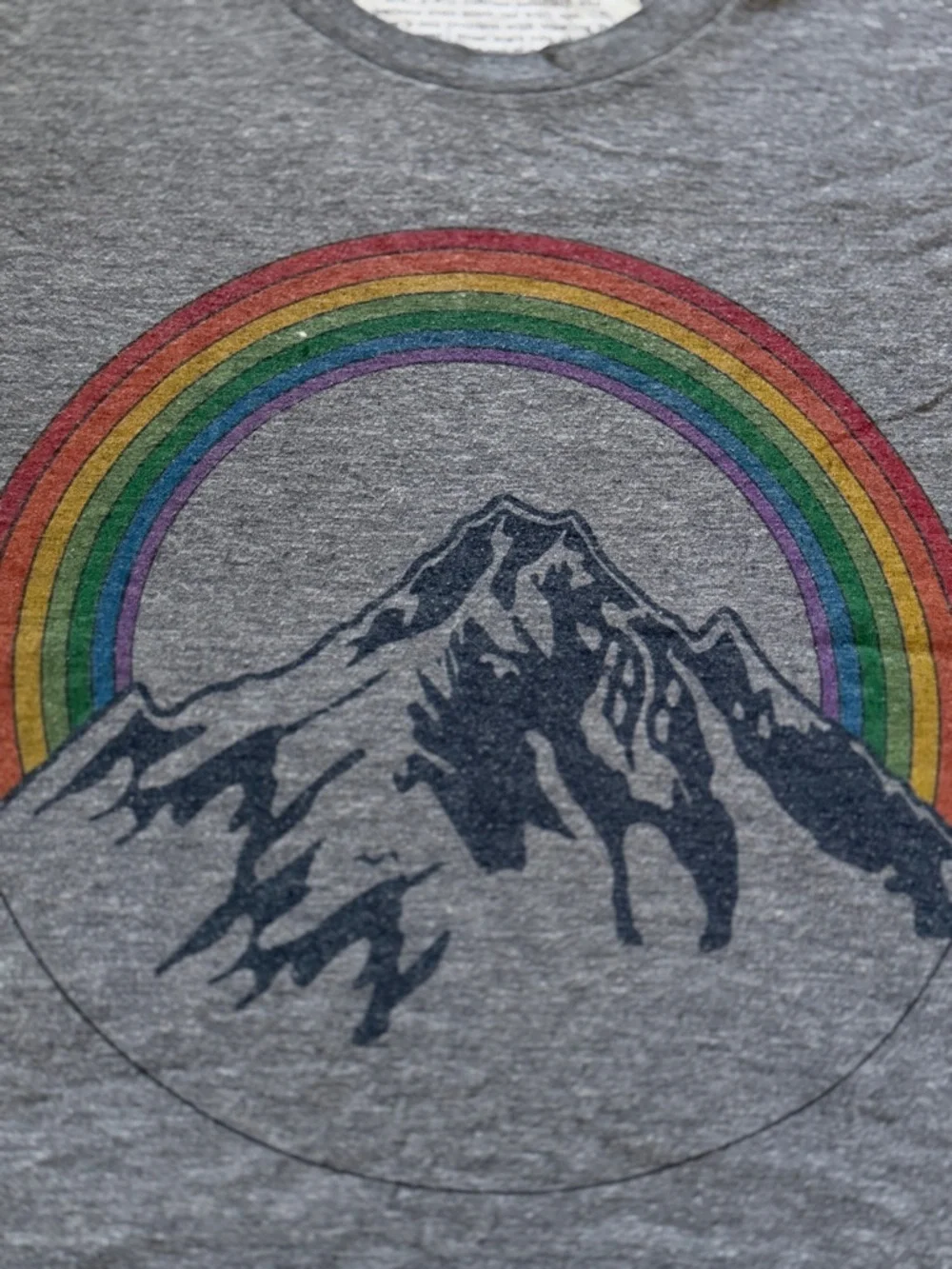 Rare Aviator Nation Gray Chasing Rainbows Mountain Tee - Picture 2 of 6